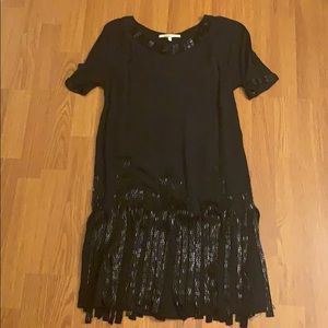 Mint Fringe beaded cocktail dress size 4